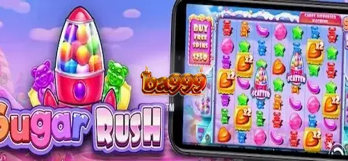Sugar Rush স্লটের রঙিন এবং মিষ্টি ক্যান্ডি-থিমযুক্ত গ্রিড ইন্টারফেস